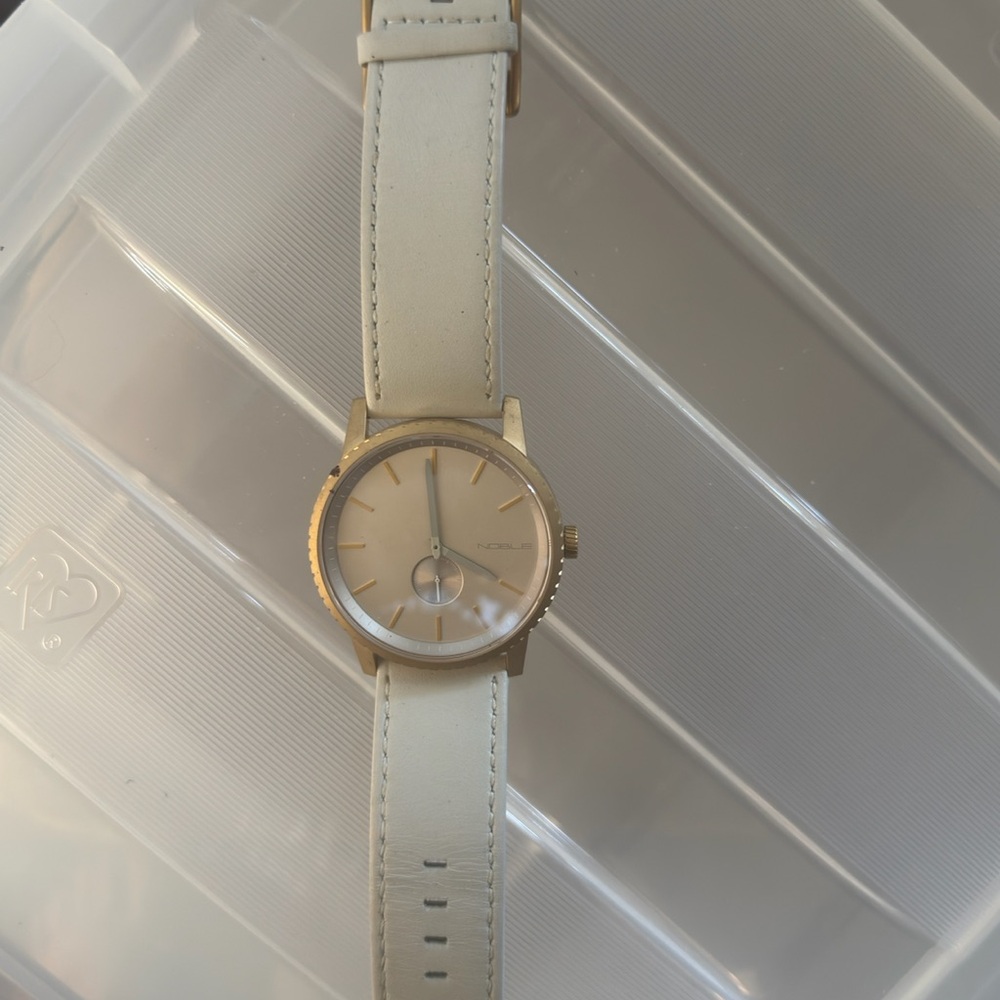 Gold and Cream Watch